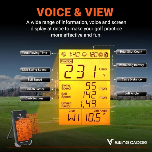 Miniatura 6 de Voice Caddie - Monitor de lanzamiento portátil Swing Caddie