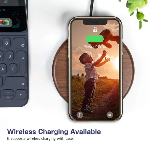Miniatura 7 de LOHASIC Funda de cuero para iPhone 11, piel sintética delgada con marco galvanizado, agarre antideslizante, parachoques de TPU suave, funda Negro