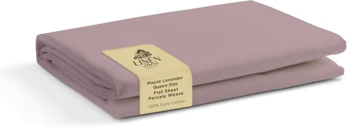 Miniatura 68 de Sábanas de 100% algodón percal, tamaño King, 1 sábana encimera, ropa de cama fresca, resistente y transpirable, crema