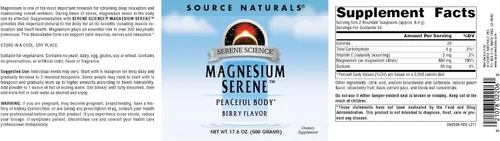 Miniatura 4 de Source Naturals Serene Science - Sereno de magnesio, cuerpo pacífico, sabor a bayas, 5 onzas