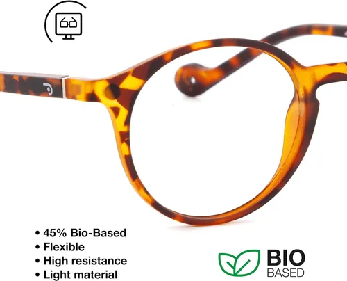 Miniatura 5 de DIDINSKY Gafas de lectura para presbicia para hombre y mujer, anti luz azul, táctiles de goma, patillas flexibles y lentes antirreflectantes. Havana
