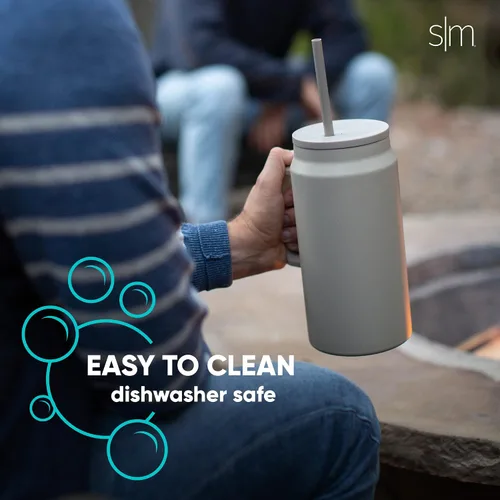 Miniatura 7 de Simple Modern - Vaso de 1,5 l con asa y tapa con pajita, botella de agua grande de acero inoxidable reutilizable con aislamiento, regalos para Rocío