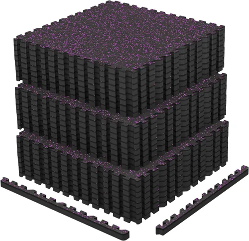 Miniatura 21 de AIRHOP - Alfombrillas de 0.79 pulgadas de grosor para equipos de ejercicio de 48 pies cuadrados, 12 piezas de goma superior mejorada con espuma EVA
