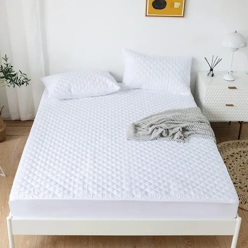 Miniatura 11 de jejeloiu Protector de colchón acolchado negro, 100% impermeable, transpirable, tamaño individual, protector de colchón de 14 pulgadas de profundidad