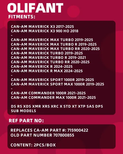 Miniatura 2 de 2 filtros de aire para Can-Am X3 Maverick X3 2017-2025 Maverick R MAX Turbo R RR Maverick Sport 1000R Commander MAX 1000R DS RS XDS XMR XRS XRC X