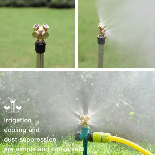 Miniatura 3 de Feelers Boquilla de pulverización de latón, 1/2 pulgada BSPF 4 agujeros pequeño atomizador rociadores de jardín sistema de riego agrícola adaptador