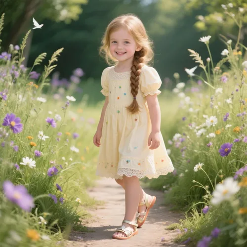 Miniatura 2 de Otter MOMO - Sandalias de verano para niñas con puntera abierta, sandalias planas de princesa con suela cómoda