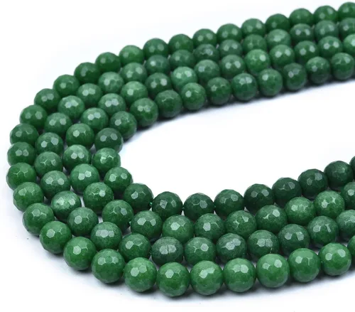 Miniatura 20 de HAAMIIQII Cuentas espaciadoras de piedra libre de jade rojo de 0.394 a 0.630 pulgadas, cuentas sueltas para la fabricación de joyas, pulseras