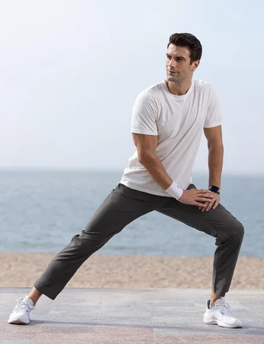 Miniatura 6 de TBMPOY Pantalones de viaje ligeros para hombre, atléticos, para deportes al aire libre, cintura elástica, resistentes al agua, 2 bolsillos