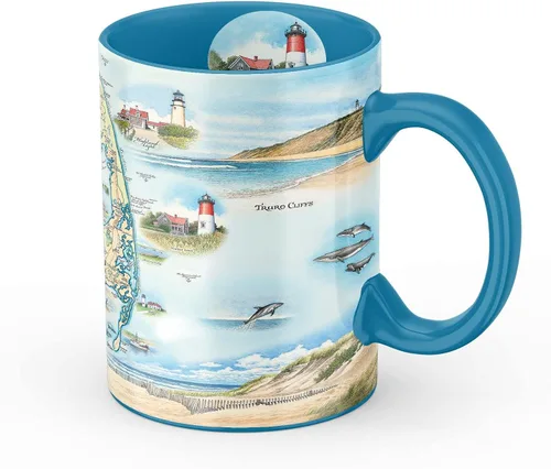Miniatura 28 de Xplorer Maps Boston Map Taza de cerámica (16 onzas) – Taza de café sin BPA para bebidas calientes y frías – perfecta para oficina, hogar o regalo