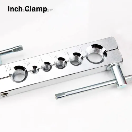 Miniatura 3 de Kit de herramientas de abocinación para línea de freno y herramienta de tubería de latón, tubo de tubería 6 troqueles de 3/16"-5/8", para reparación