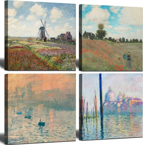 Impression Paintings de Claude Monet - Lienzo de reproducción de arte giclée para pared, para comedor, dormitorio, cocina, baño, decoración de