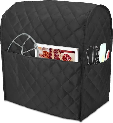 Miniatura 2 de Funda protectora Luxja compatible con batidora de pie de 4.5 y 5 cuartos de galón, funda de tela con bolsillos para batidora de pie y accesorios