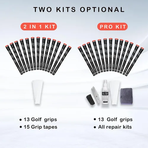 Miniatura 5 de KNLY Juego de 13 agarres de golf envolventes con tecnología de control de textura cóncava triangular, agarre de goma para todo tipo de clima