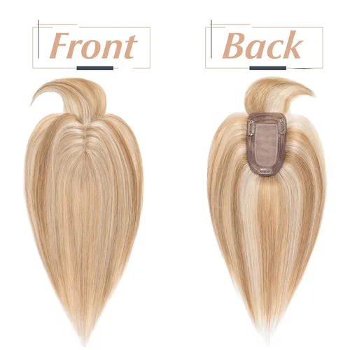 Miniatura 9 de Benehair 150% seda hecha a mano densidad base 100% Remy cabello humano para mujeres con flequillo clip en piezas de cabello con clip con ligera Gris