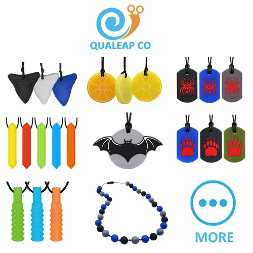Miniatura 7 de Collar sensorial masticable para niños, niños o niñas, ayuda motora oral sensorial, juguetes mordedores para autismo, TDAH, lactancia de bebés