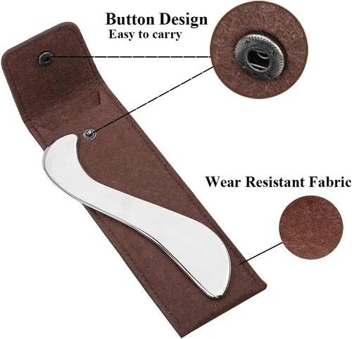 Miniatura 6 de FeelFree Sport Herramienta de masaje de raspado Gua Sha de acero inoxidable - Herramienta de raspado muscular para tejidos blandos, terapia física