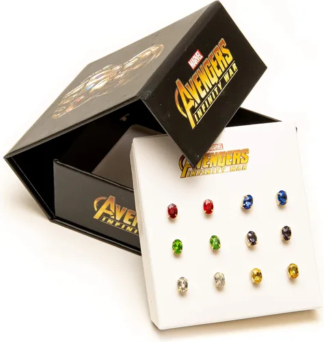Miniatura 6 de Marvel Avengers Infinity War Endgame - Pendientes de tuerca de piedra infinita, juego de 6