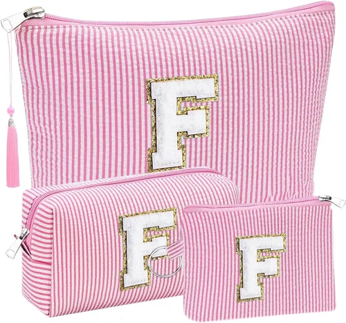 Miniatura 13 de Regalos Iniciales Bolsitas de Cosméticos de Viaje Juegos para Cartera, 3pcs Bolsitas Stoney Clover Dupes Bolsa de Maquillaje, Juego de Bolsas