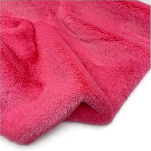 Miniatura 16 de Tela de piel sintética lanuda de felpa corta, suministros de tela de coser, súper suave y esponjosa, lujosamente cómoda para suministros de Rojo 3