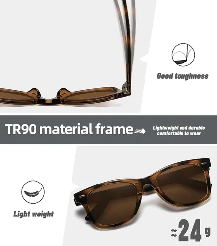 Miniatura 42 de MEETSUN Polarized Sunglasses for Women Men Classic Retro Square Frame Driving Sun Glasses UV Protection