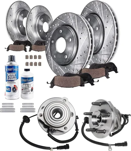 Miniatura 82 de Detroit Axle - 4 rotores de freno para Chevrolet Cruze Volt Orlando Verano, rotores de freno de disco perforados y ranurados de repuesto : rotor