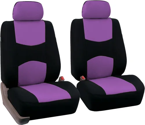 Miniatura 28 de FH Group - Juego de fundas de asientos para automóvil, de tela beige, para SUV, sedán y camioneta, para asientos de respaldo bajo con reposacabezas