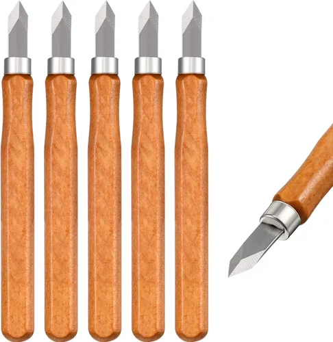 Miniatura 8 de Mudder Cuchillo de marcado para carpintería, cuchillo de marcado de hoja fina, doble bisel de doble bisel, cortador de golpe endurecido de acero