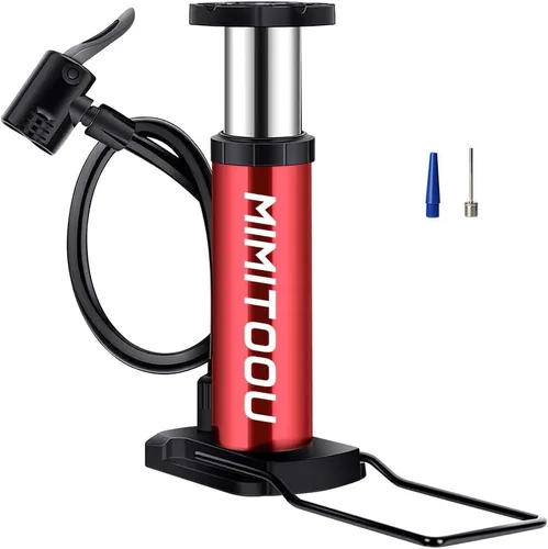 Miniatura 9 de Bomba para Bicicleta, Mini Bomba de Bicicleta Portátil Bomba de Piso para Bicicleta con Válvulas Presta y Schrader Bomba de Aire de Piso