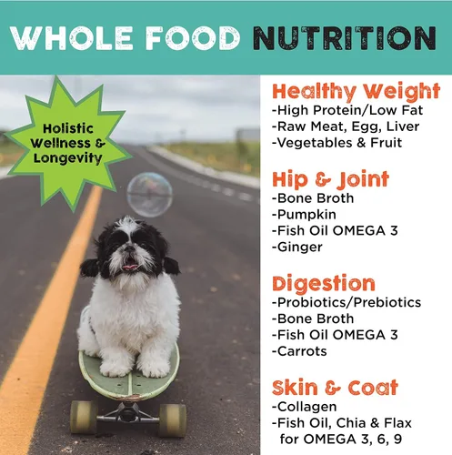 Miniatura 7 de Nature's Diet Simply Raw - Comida integral liofilizada – Hace 18 libras de alimentos frescos con músculo, órganos, caldo de huesos, huevo entero