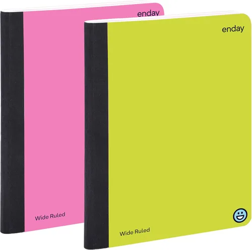 Miniatura 7 de Enday Cuadernos de composición de papel a rayas anchas, cuaderno de composición de tapa dura, libros de composición rayados de alta calidad