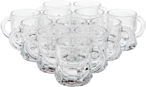 Miniatura 5 de Okuna Outpost Mini vasos de chupito con asas, juego de chupitos transparentes reutilizables, para servir mini chupitos con agarre seguro, recuerdos
