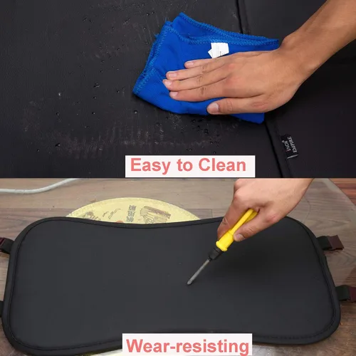 Miniatura 5 de 2 fundas para asiento delantero de automóvil, estilo simple, a prueba de agua, cojín de cuero sintético, ajuste universal para sedán, SUV, camión