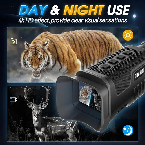 Miniatura 2 de Visión nocturna monocular 4K digital infrarroja visión nocturna con pantalla de 2 pulgadas más grande, zoom digital 8X, batería recargable de 2200