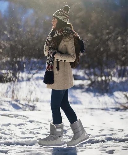 Miniatura 6 de DADAWEN - Botas de nieve impermeables para mujer