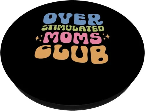 Miniatura 2 de Soverstimulated Moms Club Groovy Funny Mom PopSockets intercambiables PopGrip