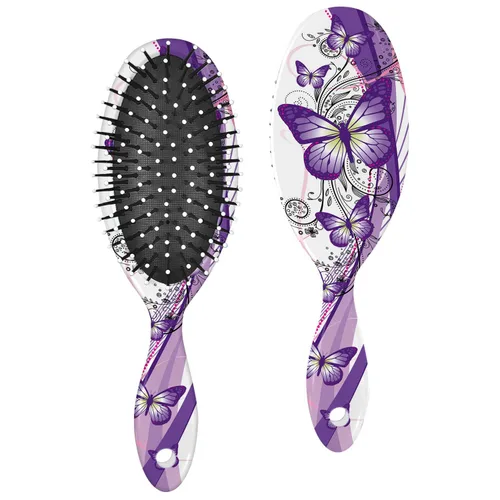WIRESTER Cepillo desenredante para todo tipo de cabello, cepillo de pelo para niñas y mujeres, adecuado para cabello húmedo y seco, 2 tonos de