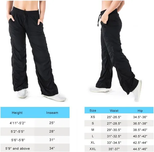 Miniatura 3 de Yogipace Pantalones de estudio de baile ligeros resistentes a las arrugas para mujer de 25283134 pulgadas