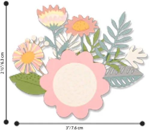 Miniatura 4 de Sizzix Juego de flores Free Style, multicolor