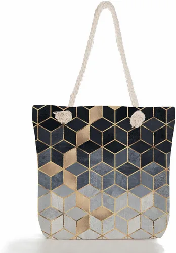 Miniatura 6 de Bolsas de mano con asa de cuerda, bolsa grande con asas de cuerda, lona resistente, reutilizable, bolsa de compras para comestibles, bolsa de playa