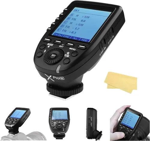 Godox XPro-N i-TTL 2.4G Transmisor de disparador de flash inalámbrico de sincronización de alta velocidad compatible con cámaras Nikon, 1/8000s, 11