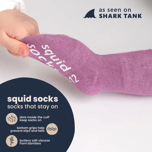 Miniatura 55 de squid socks Calcetines de viscosa de bambú 0-6M, 6-12M, 12-24M y 2T-3T Calcetines que se mantienen puestos