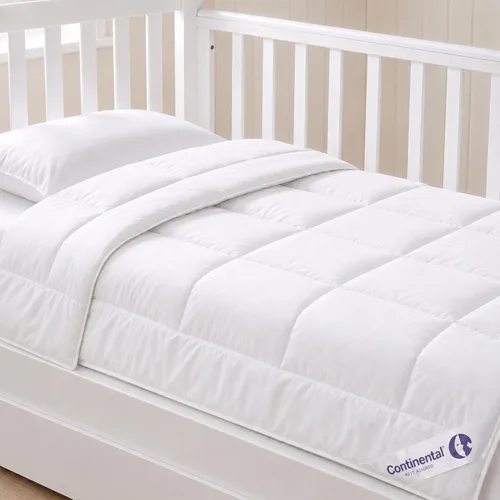 Continental Bedding Edredón para niños pequeños, relleno de edredón de microfibra 100%, manta para dormir con funda de algodón, se adapta a cuna