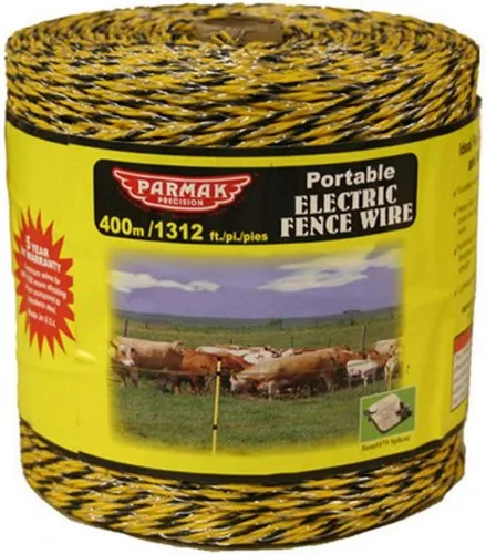 Baygard - Valla eléctrica de alambre amarillo/negro, 1312 pies 00122