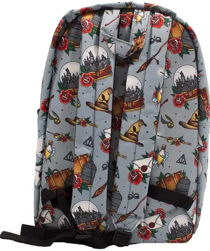 Miniatura 2 de Loungefly x Harry Potter Relics Tattoo AOP Mochila, Multi colorido, Computadora portátil