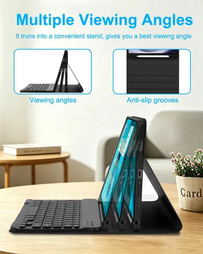 Miniatura 4 de Funda EAMPANG con teclado ratón para Samsung Galaxy Tab A9 Plus de 11 pulgadas (SM-X210/X215/X216/X218), teclado magnético desmontable USB-C