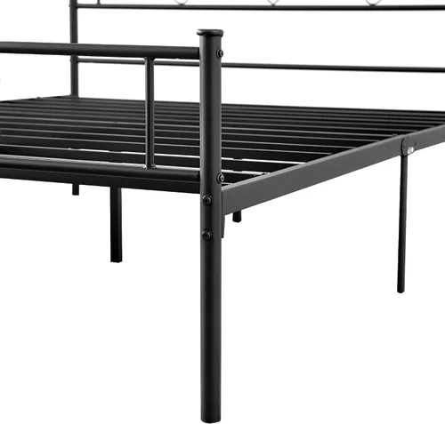 Miniatura 9 de VECELO Marco de cama de plataforma de metal de tamaño individual de 14 pulgadas con cabecero, soporte de listones de acero de alta calidad,