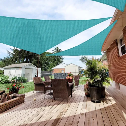 Patio Paradise Vela de Sombra Triangular de 8' x 8' x 8' pies para Sol, Toldo de Tela para Sombra, Bloqueo de Luz Solar, Cubierta de Pérgola para