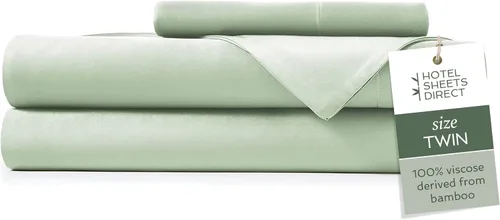 Miniatura 39 de Hotel Sheets Direct Juego de Sábanas de Cama de 4 Piezas, Tamaño California King, 100% Viscosa Derivada de Bambú, Juego de Sábanas con 2 Fundas