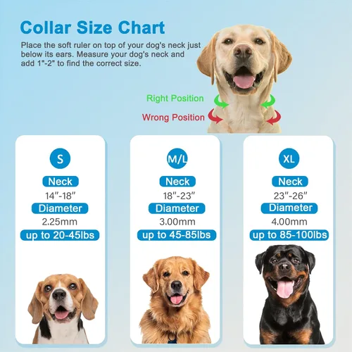 Miniatura 3 de Collar de perro sin tirones, tamaño ajustable con hebilla de liberación rápida para perros pequeños, medianos y grandes